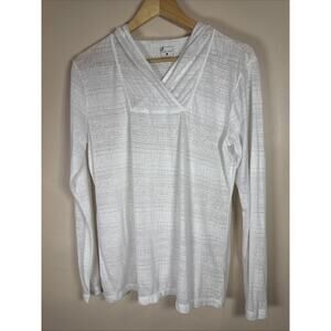 Title Nine Womens Long Sleeve Sun Shirt Hoodie Sheer L